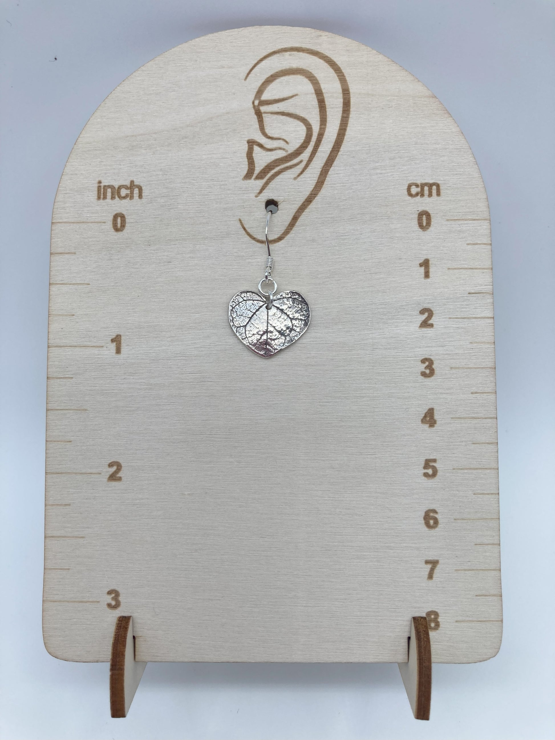 Silver Redbud Leaf Earrings