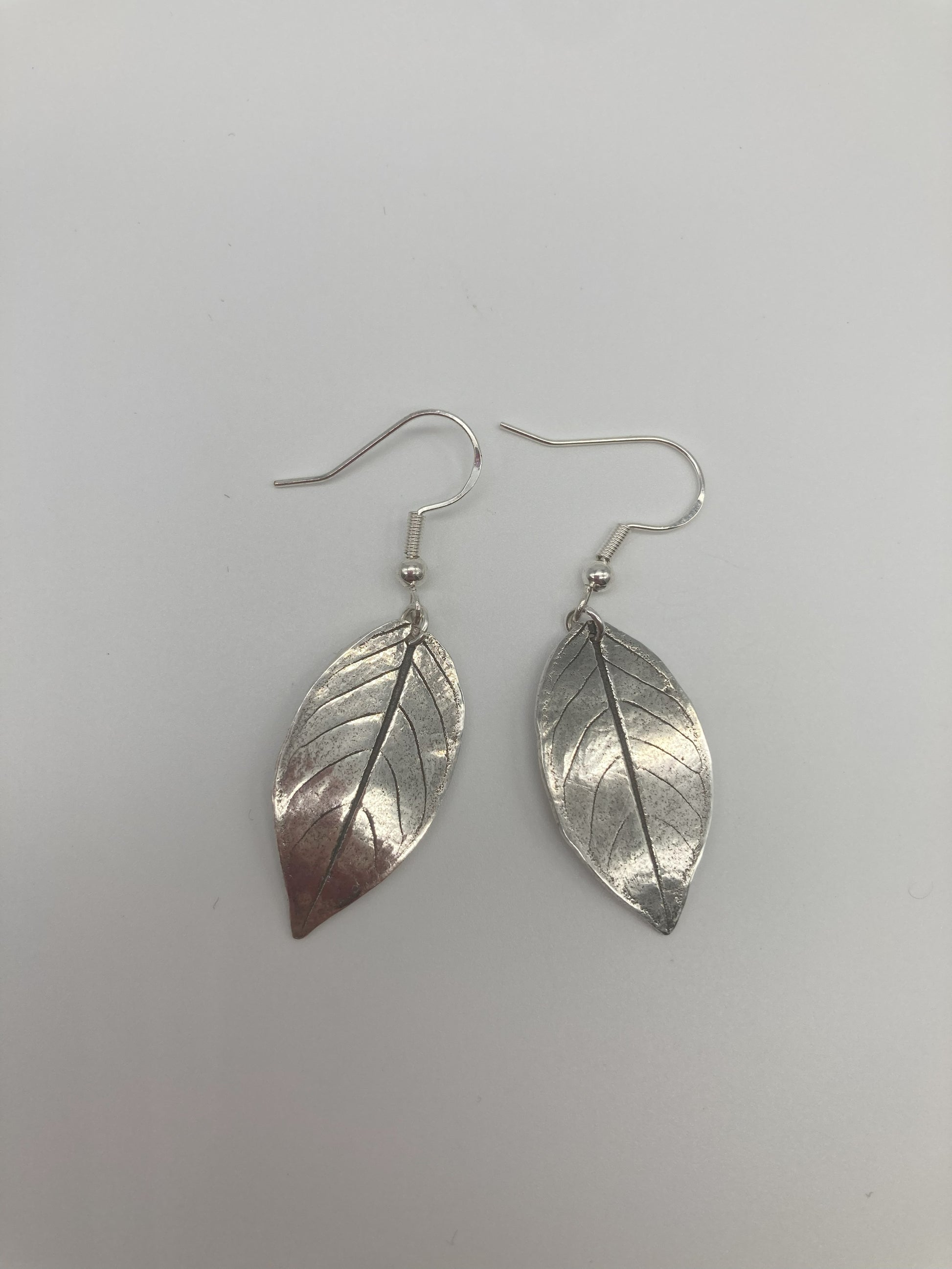 Silver Leaf Earrings 6