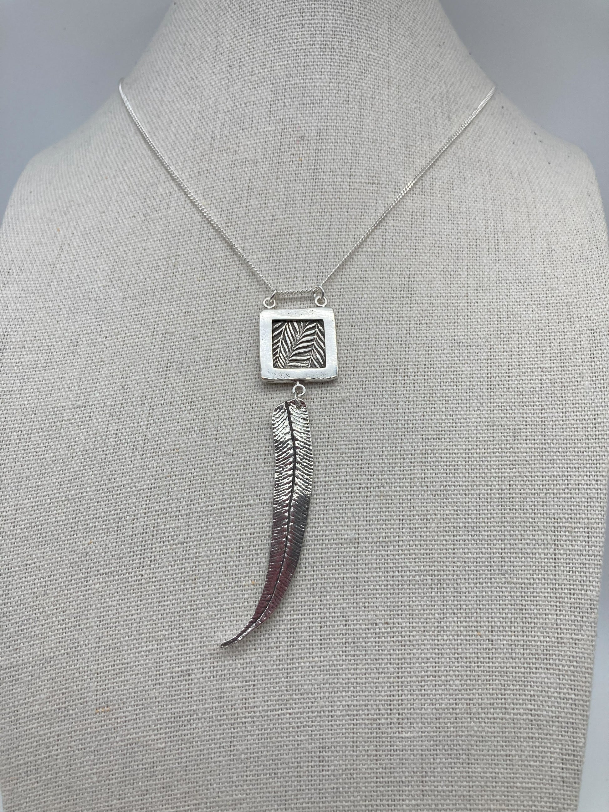 Silver Clay Fern Necklace