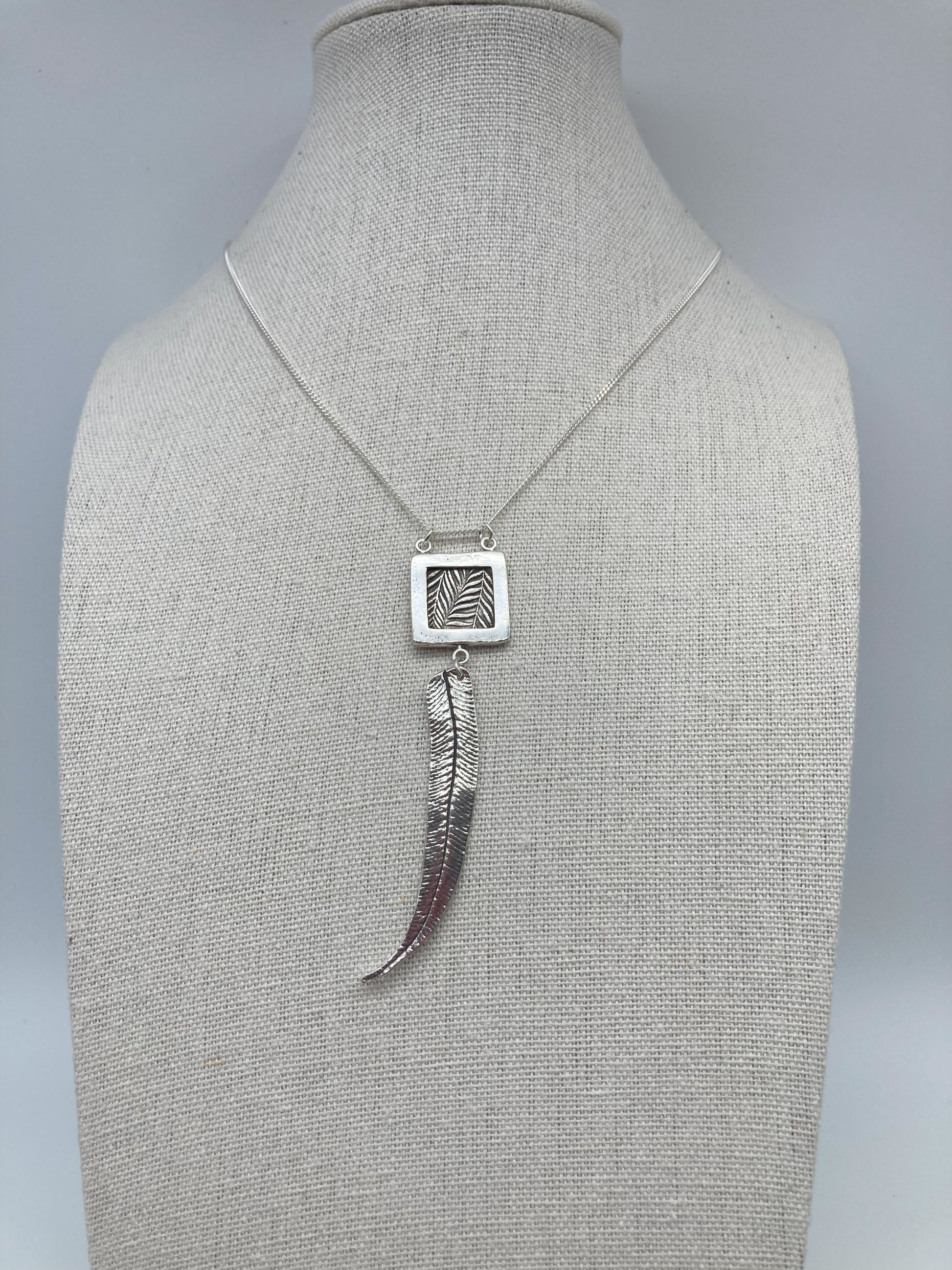 Silver Clay Fern Necklace