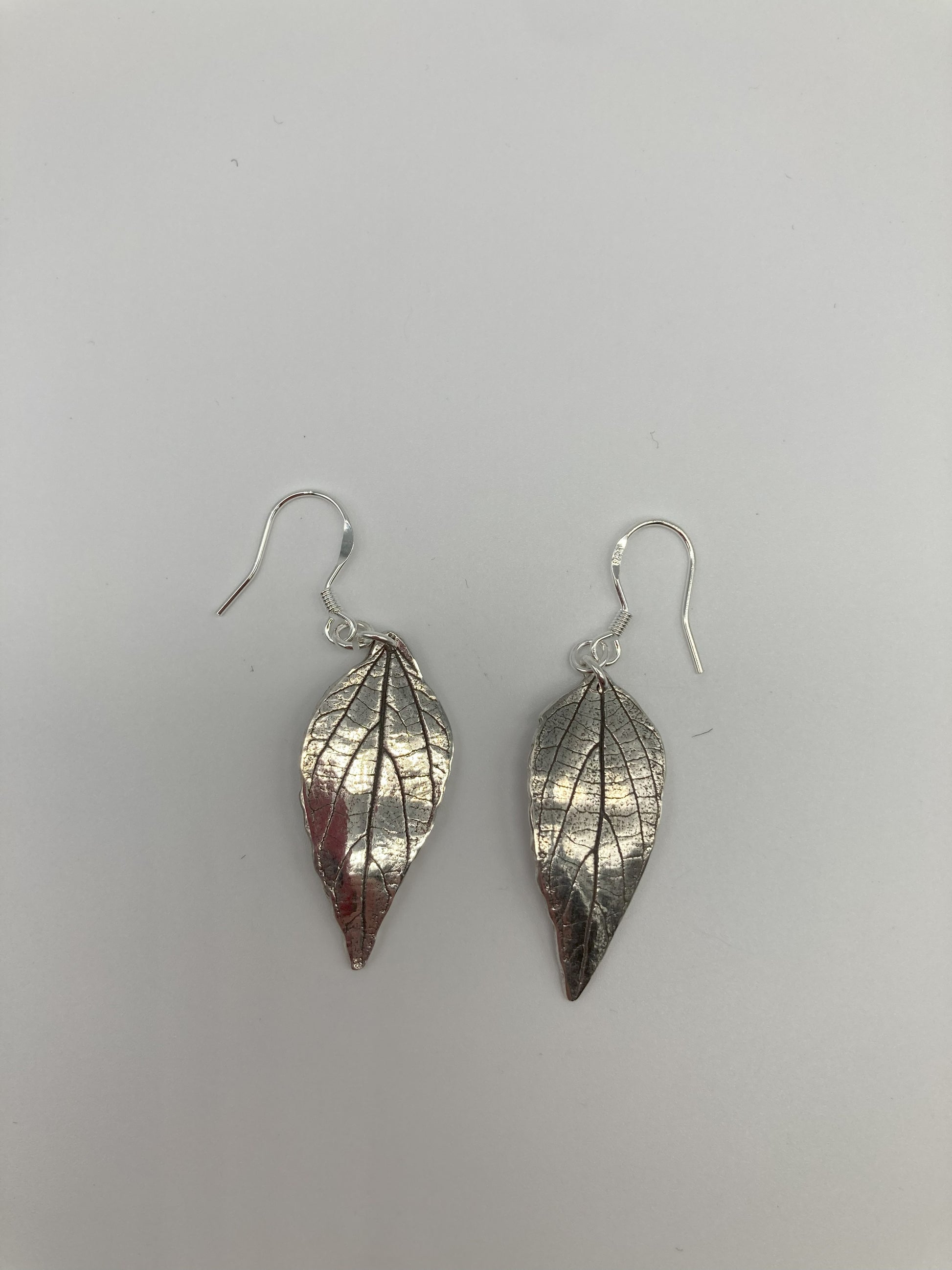 Silver Leaf Earrings 5