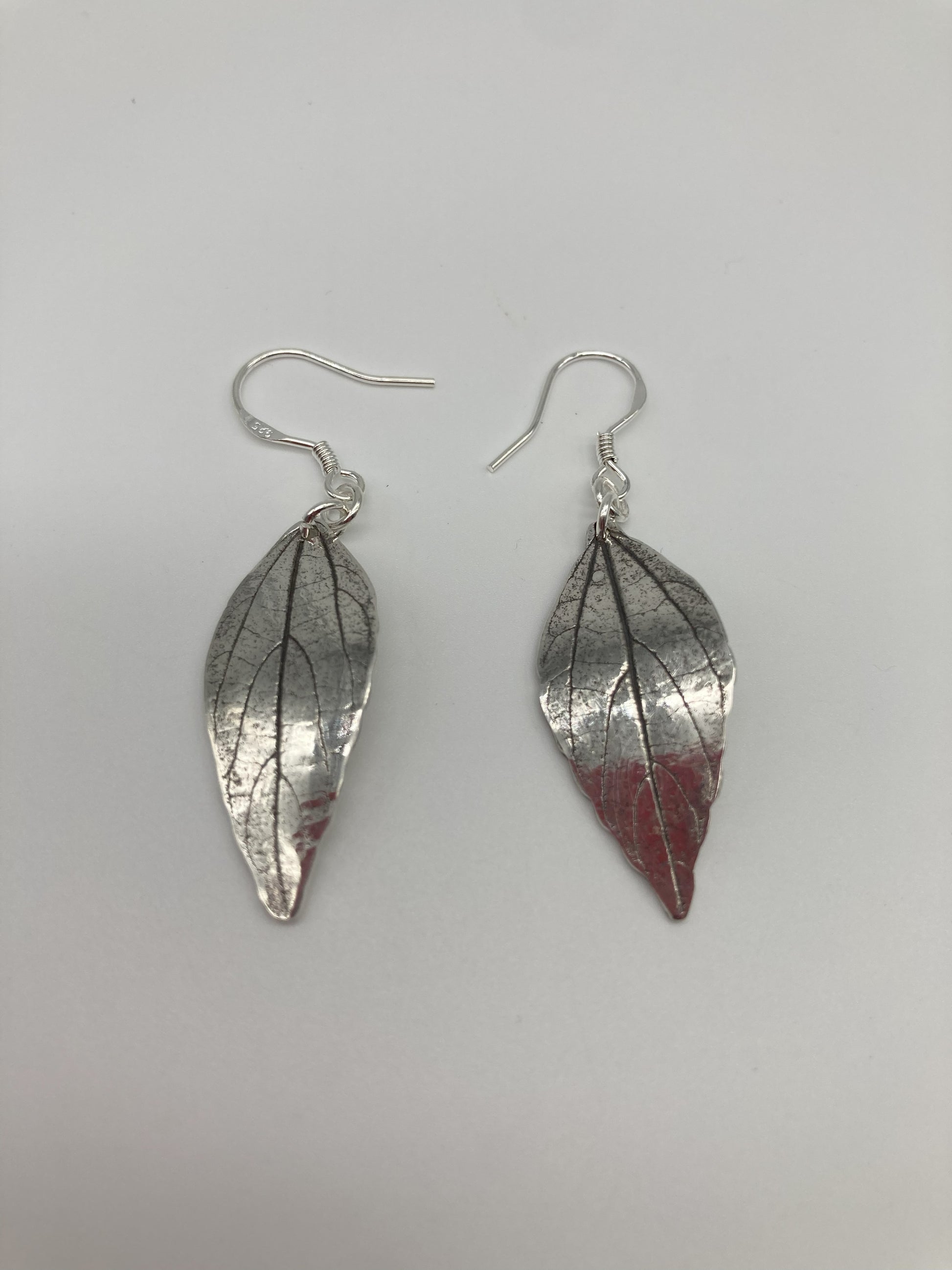 Silver Leaf Earrings 4