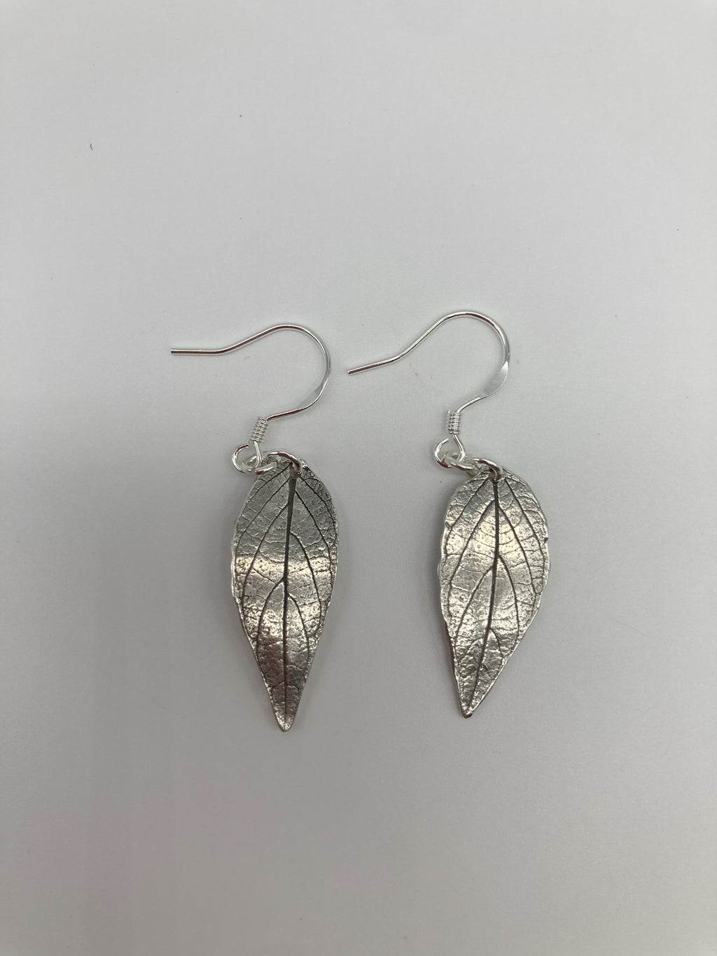 Silver Leaf Earrings 3