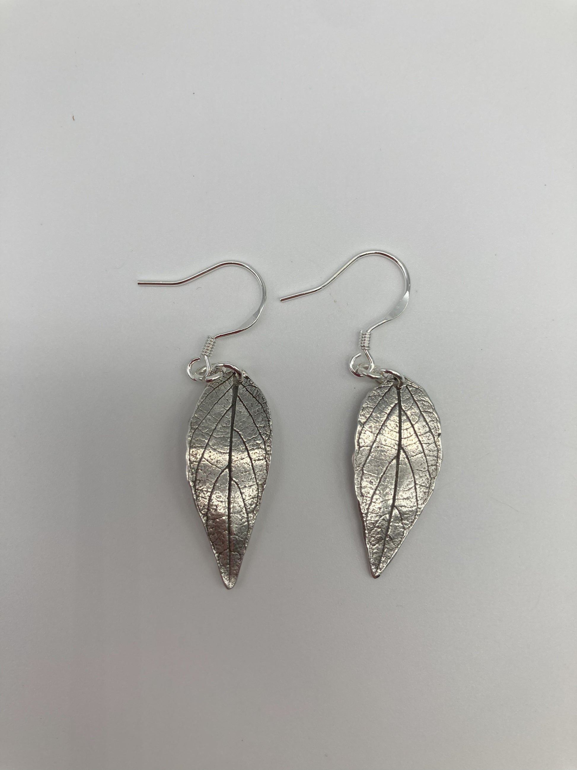 Silver Leaf Earrings 3