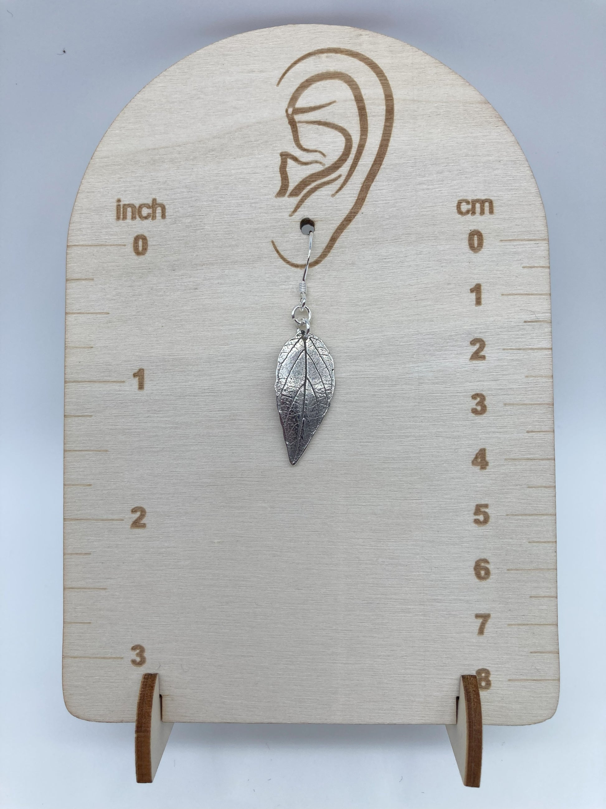 Silver Leaf Earrings 3