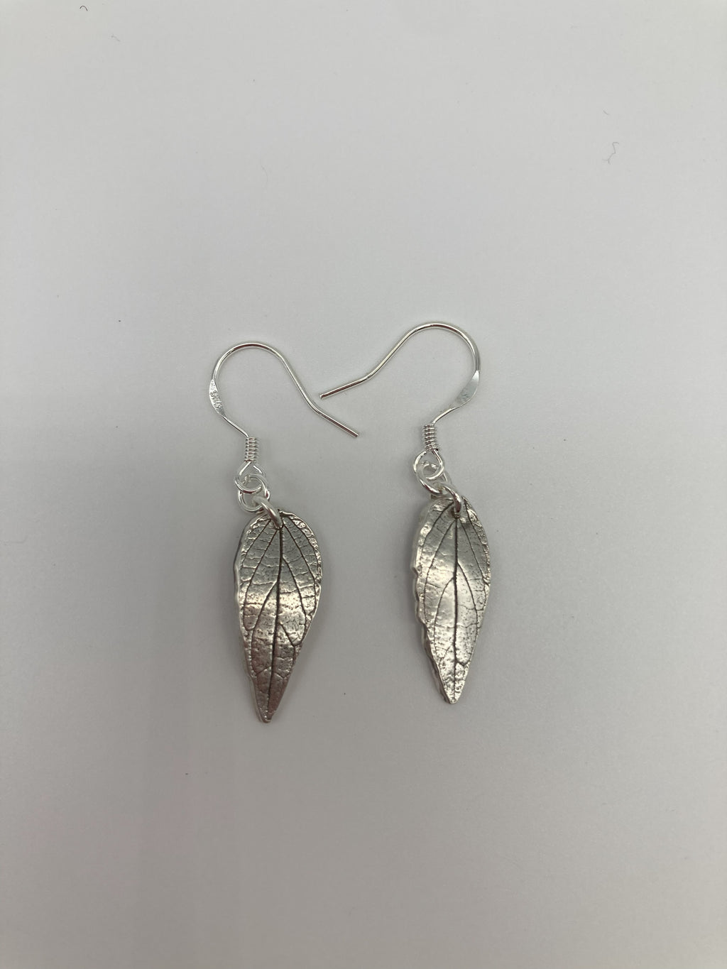 Silver Leaf Earrings 2