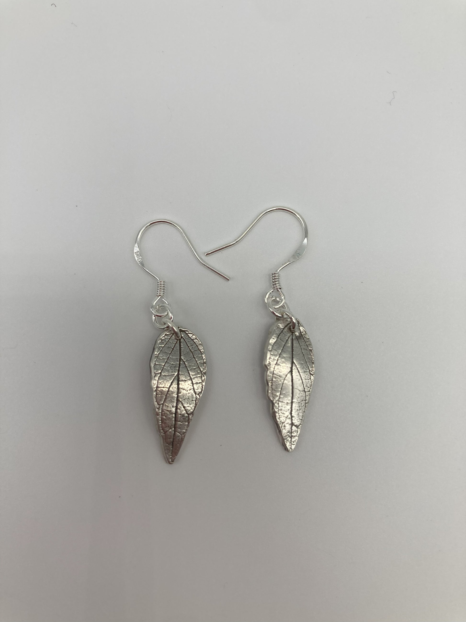 Silver Leaf Earrings 2