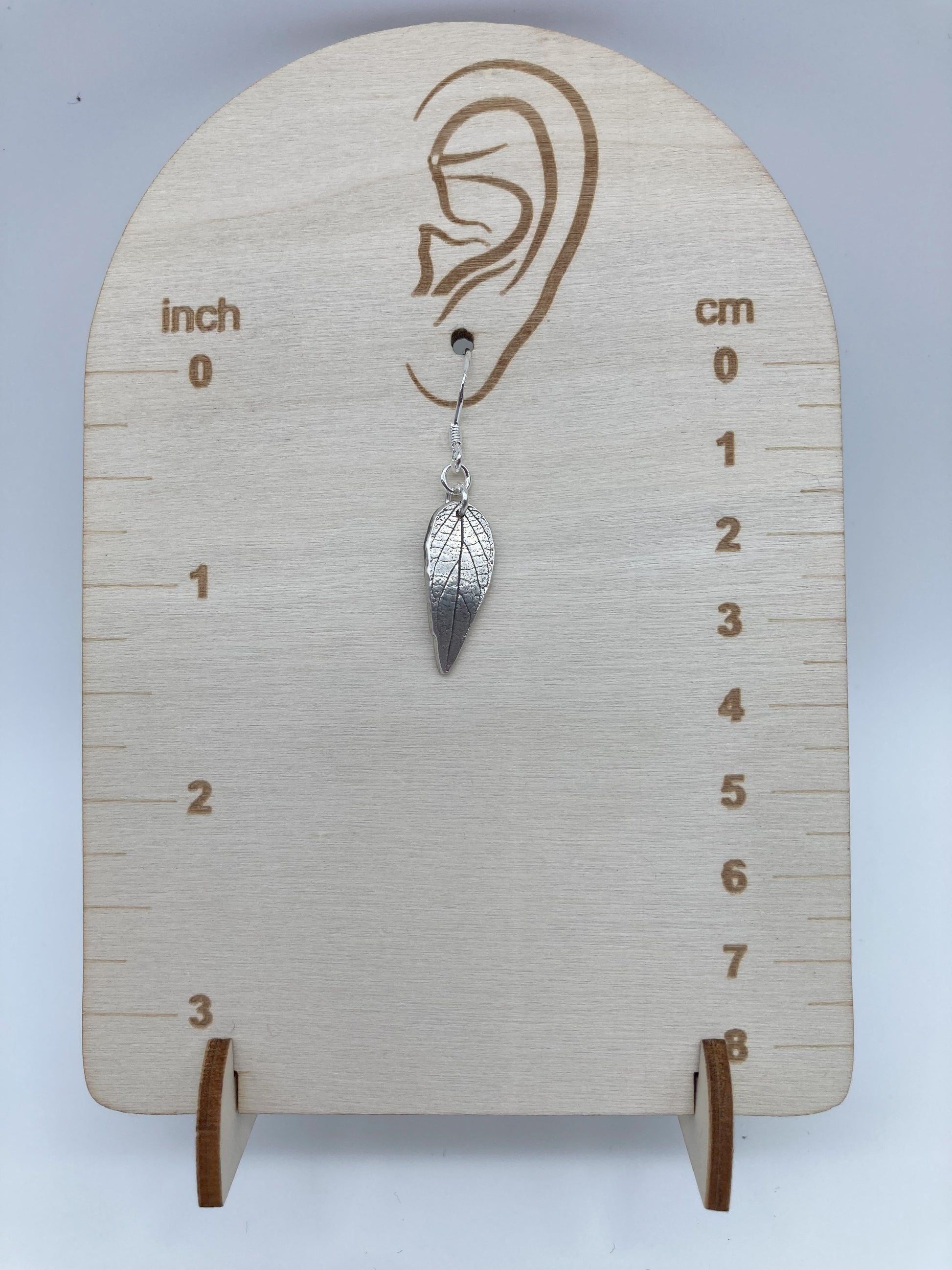Silver Leaf Earrings 2