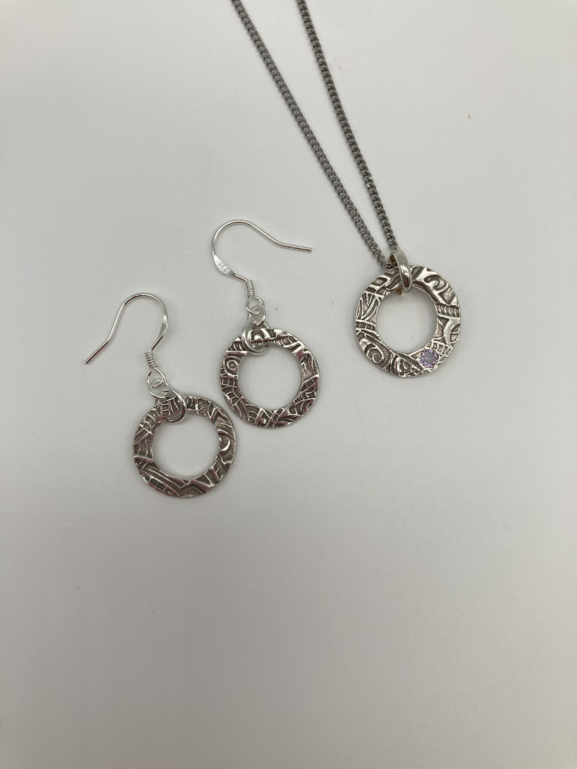 Tribal Zen Pendant and Earring Set