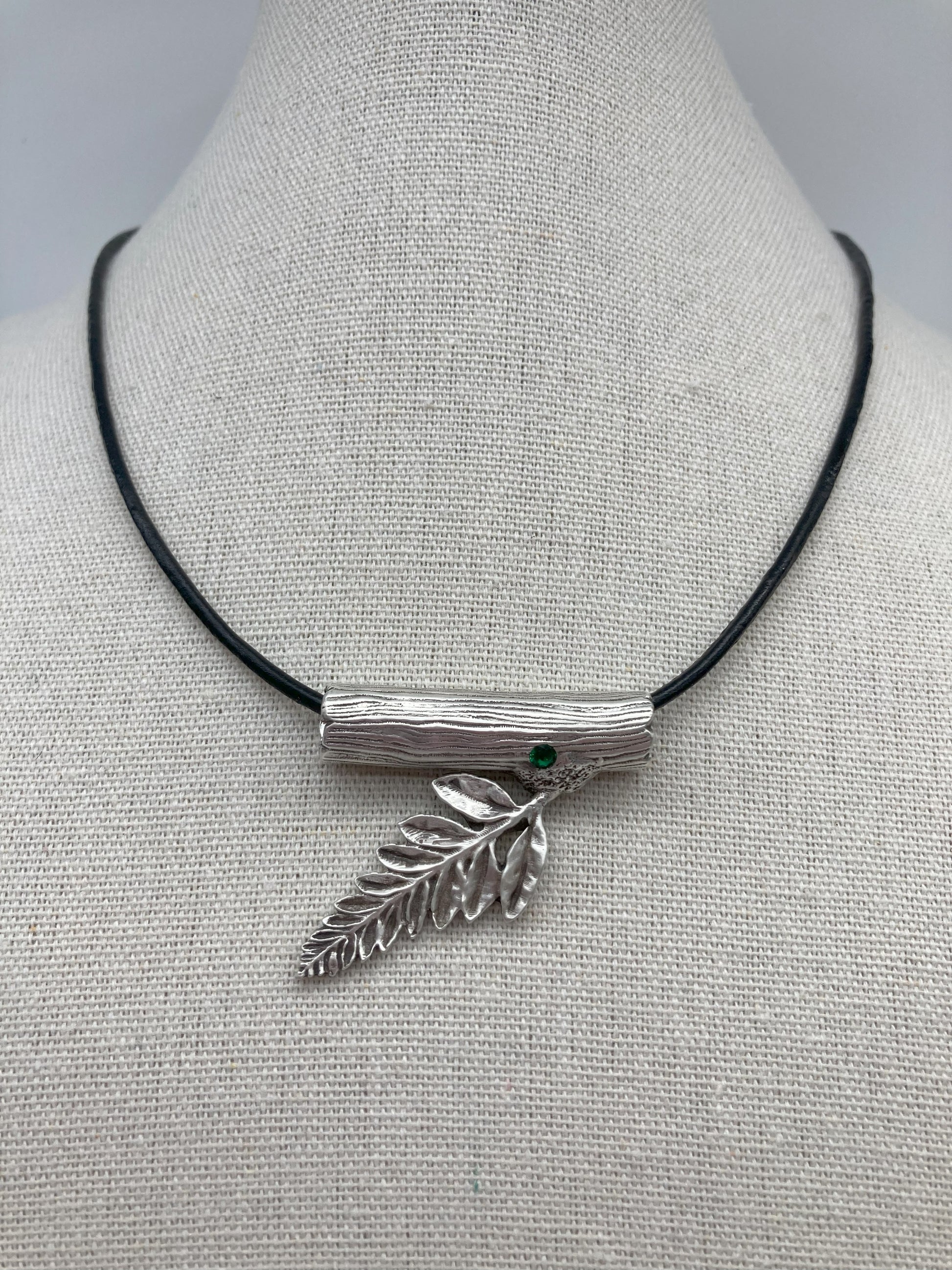 Verdant Fern Silver Necklace