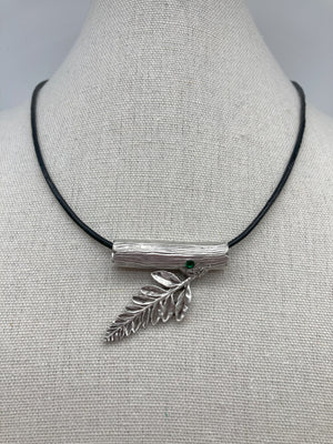 Verdant Fern Silver Necklace