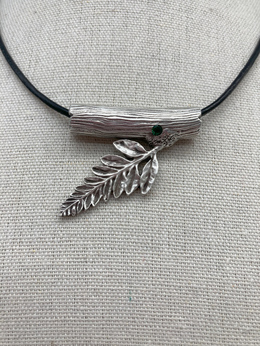 Verdant Fern Silver Necklace