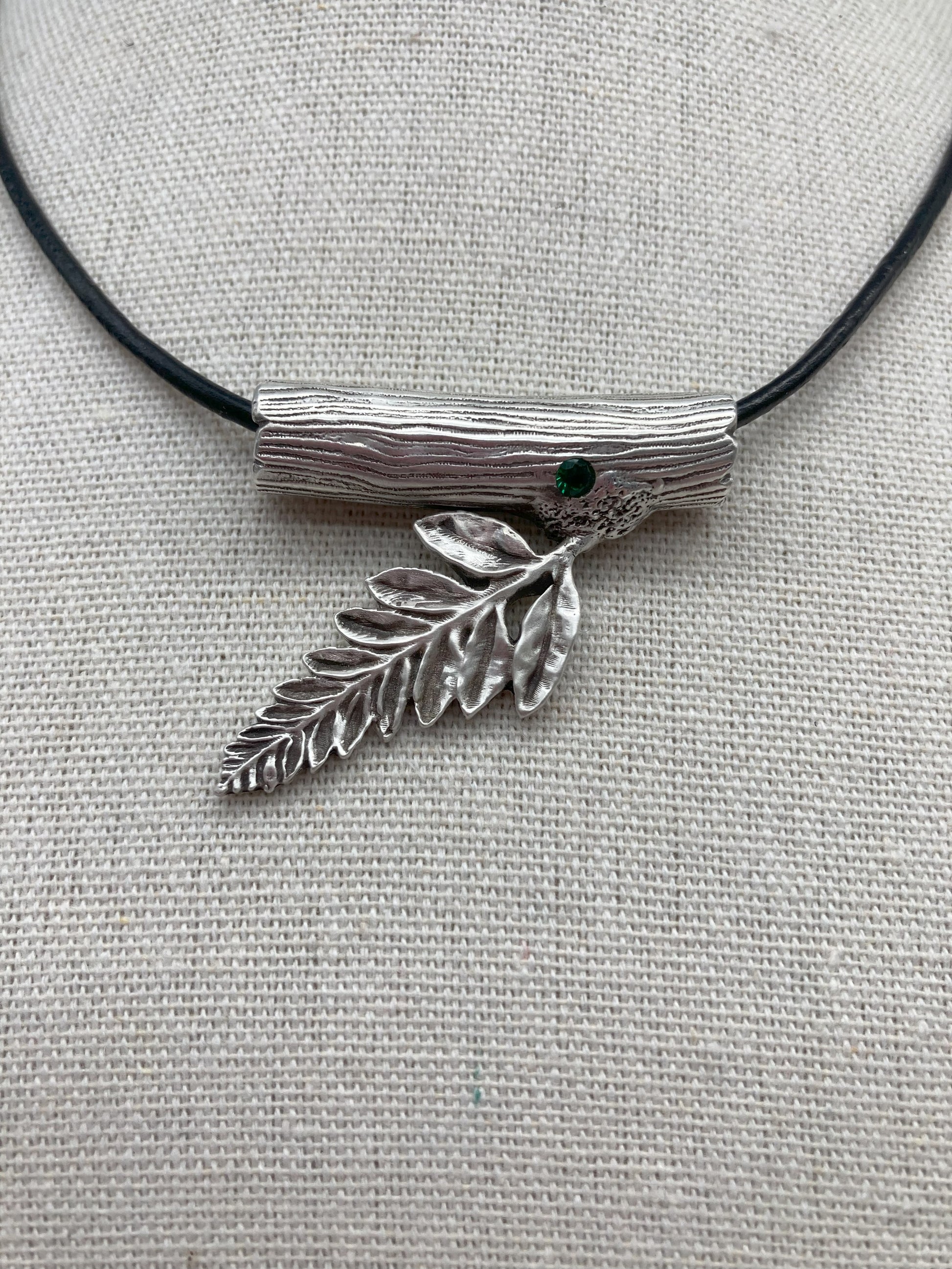 Verdant Fern Silver Necklace