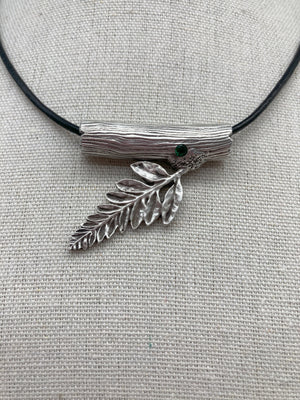 Verdant Fern Silver Necklace