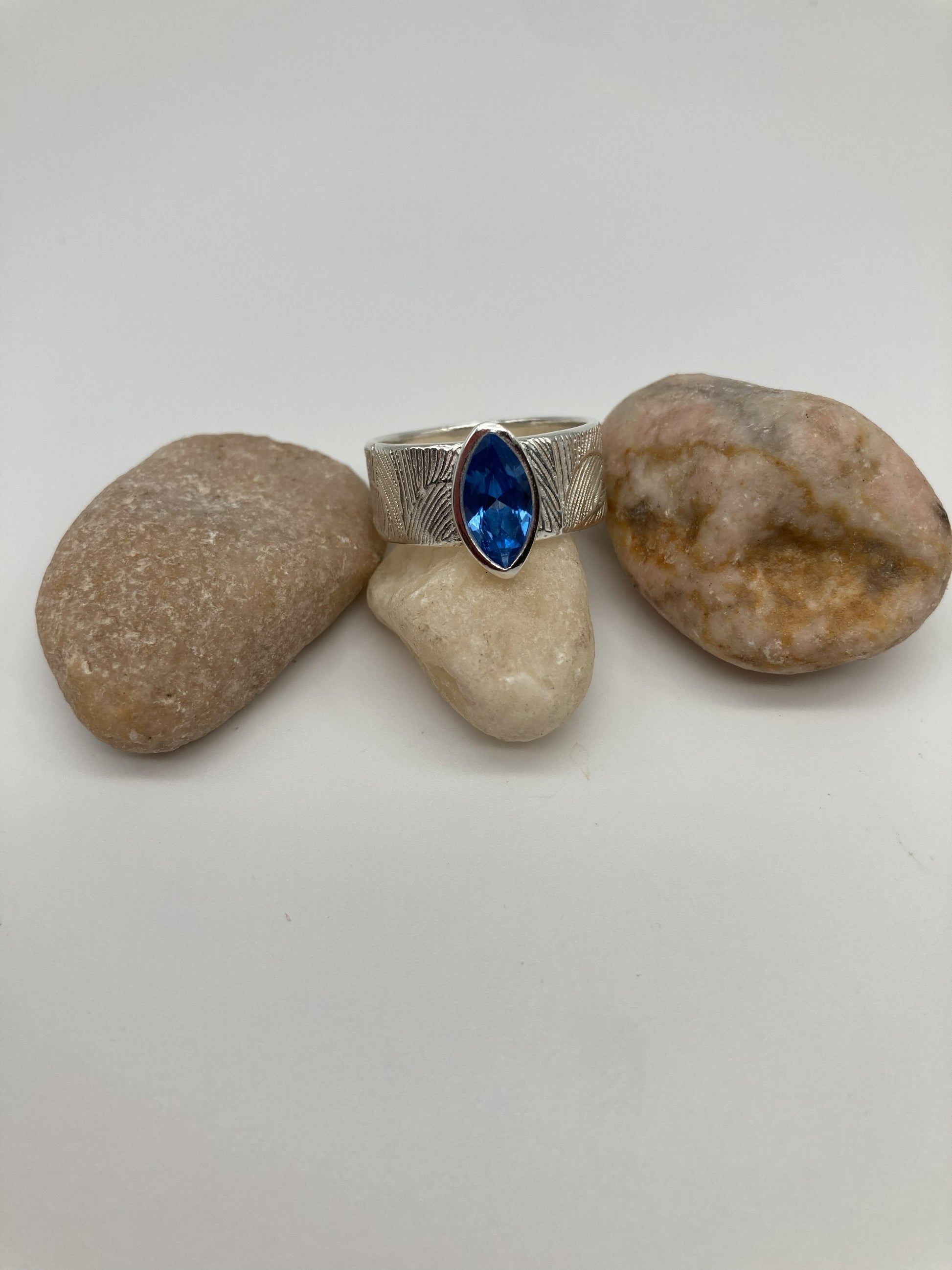 Magnolia Petal Sapphire Ring