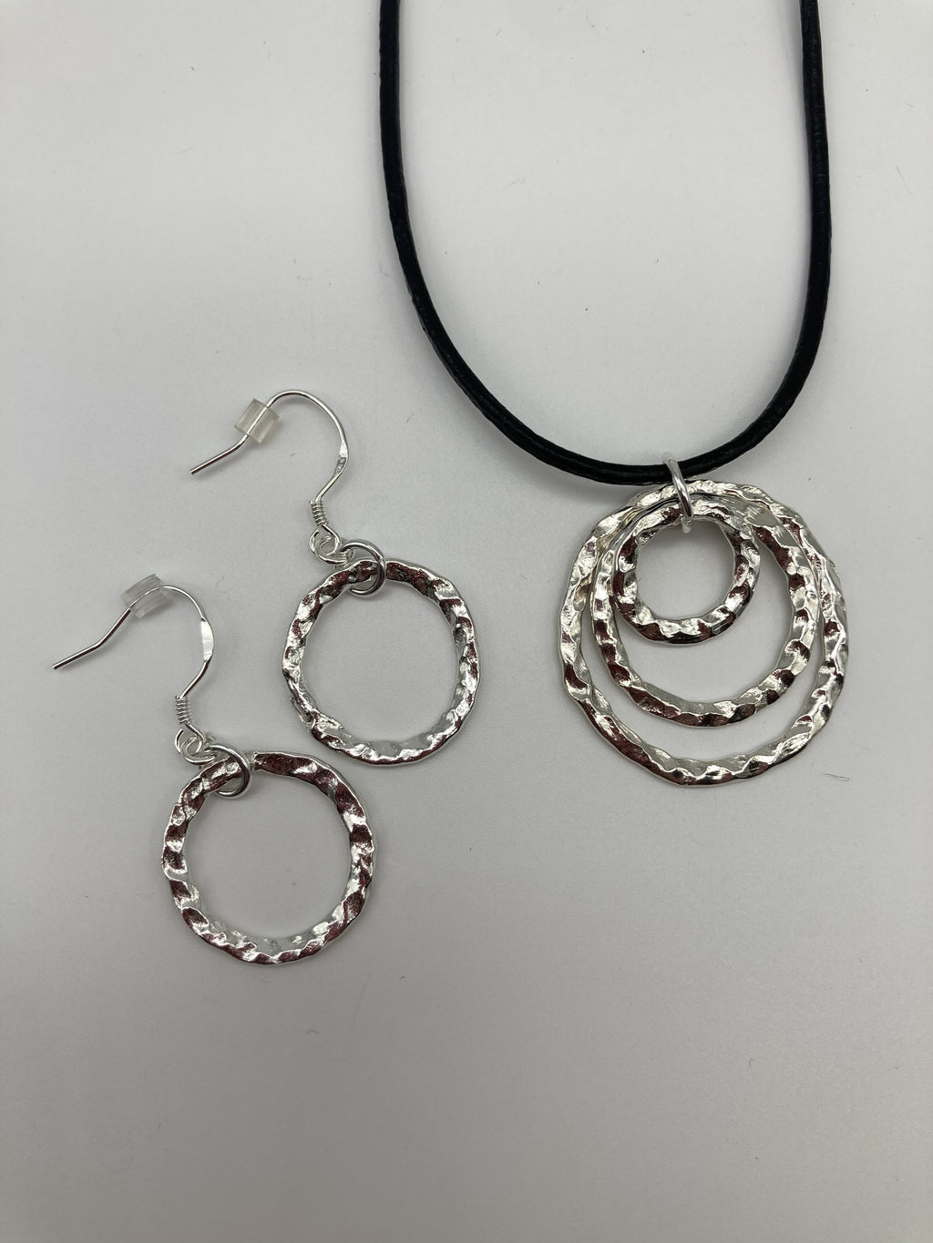 Organic Ripples Silver Jewelry Set