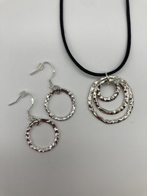 Organic Ripples Silver Jewelry Set