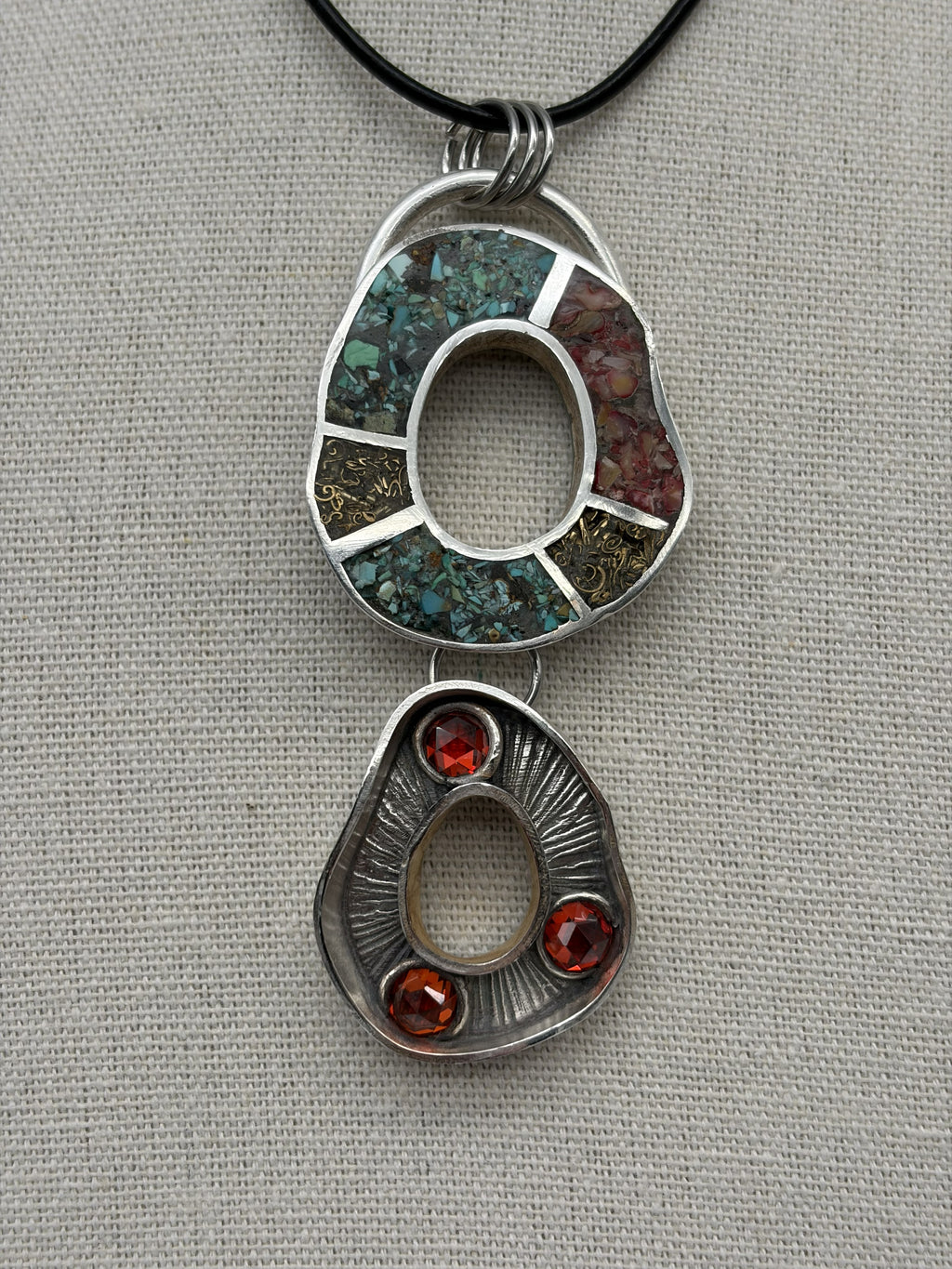 River Stone Inlay Pendant