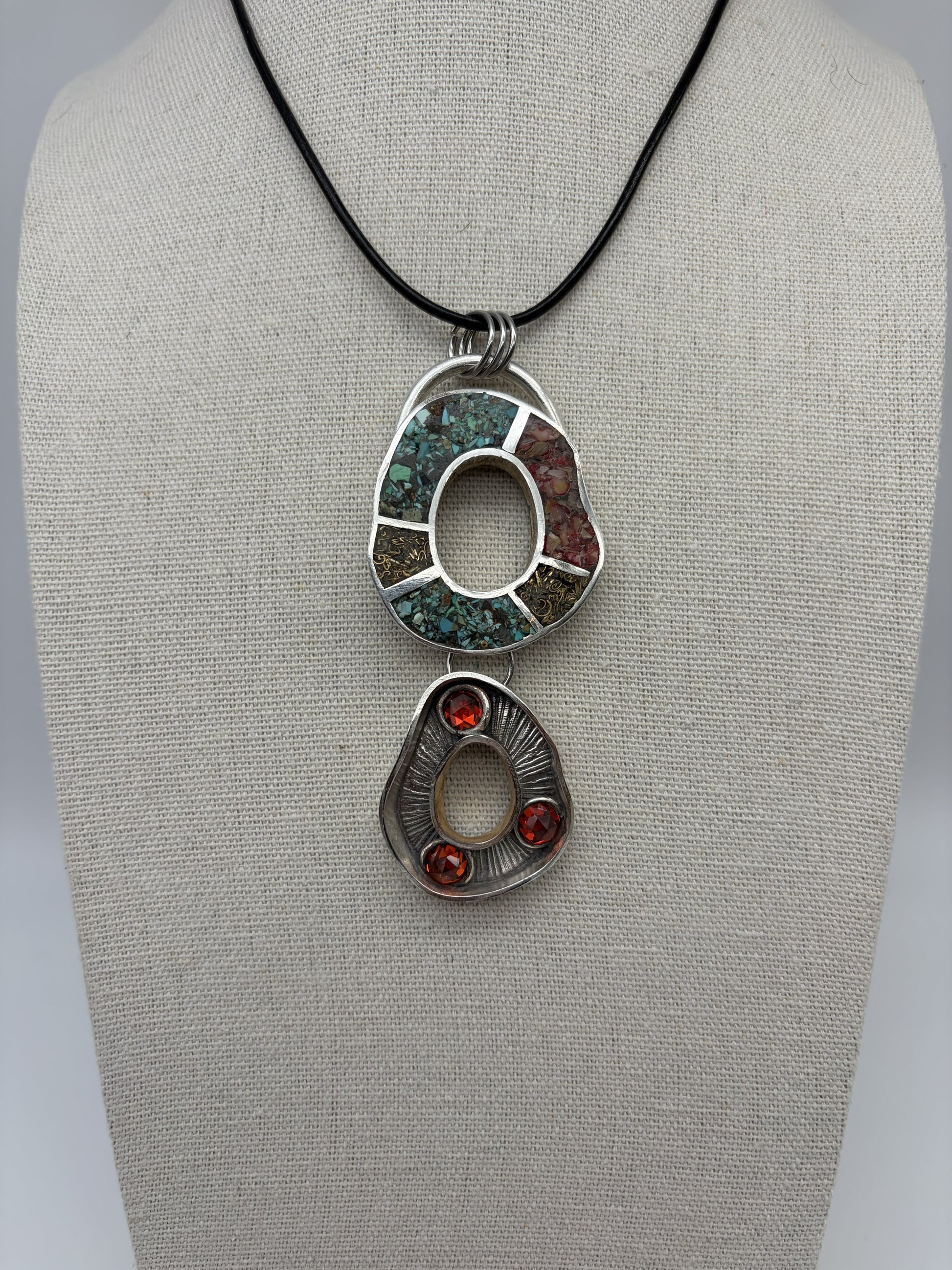 River Stone Inlay Pendant
