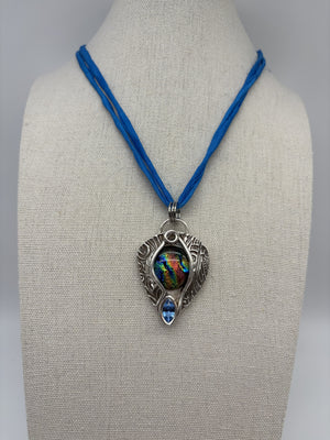 Rainbow Whisper Tribal Pendant