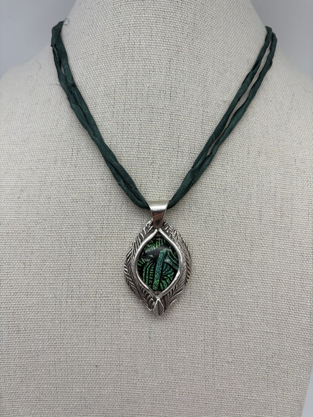 Woodland Whisper Silver Clay Pendant