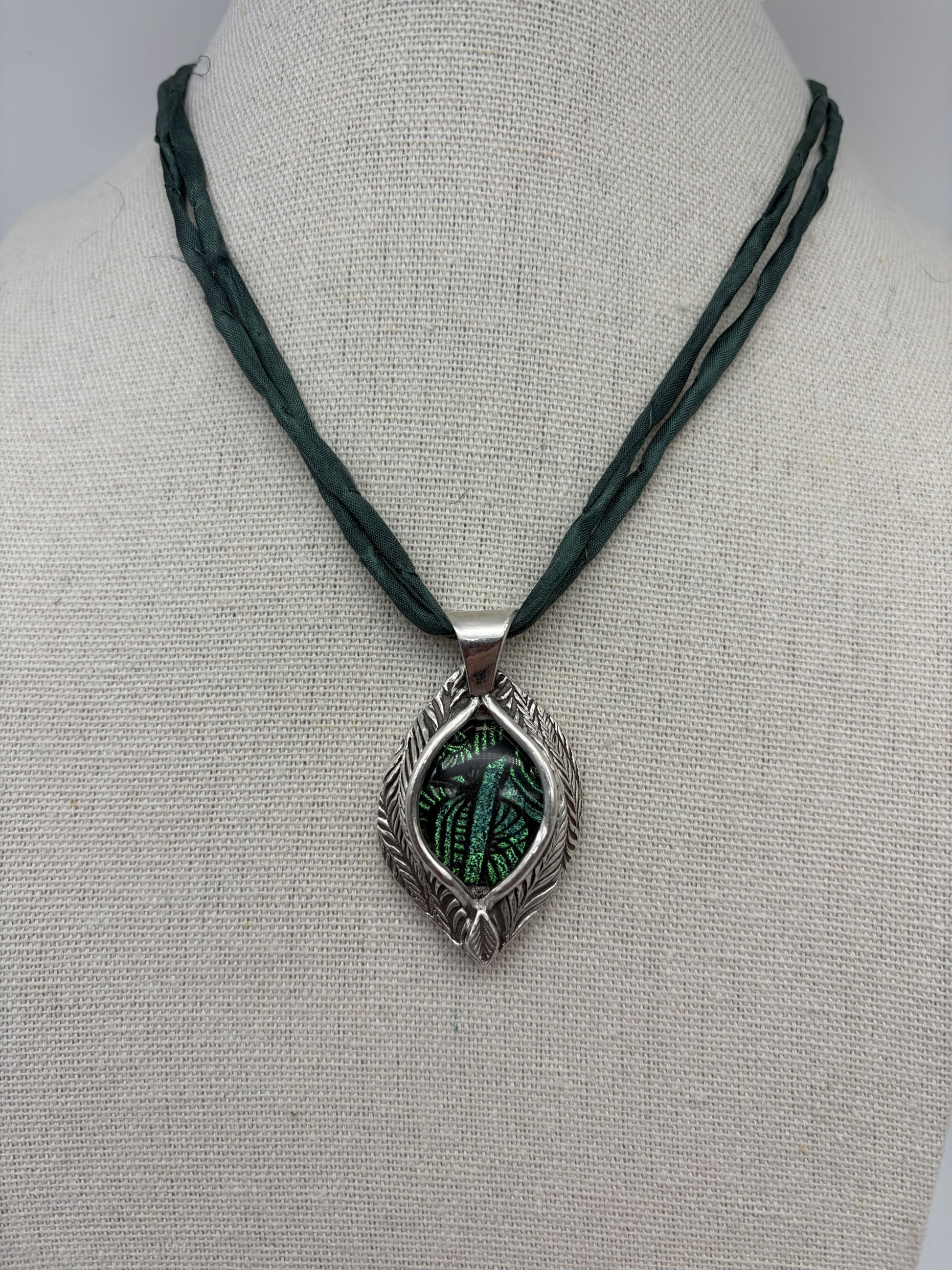 Woodland Whisper Silver Clay Pendant