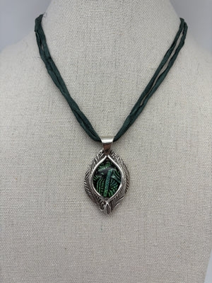 Woodland Whisper Silver Clay Pendant
