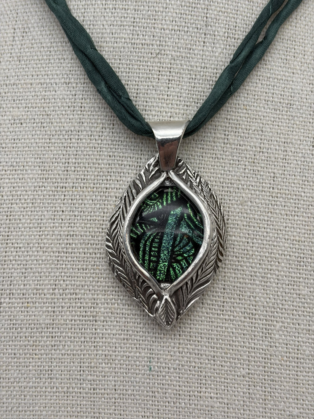 Woodland Whisper Silver Clay Pendant