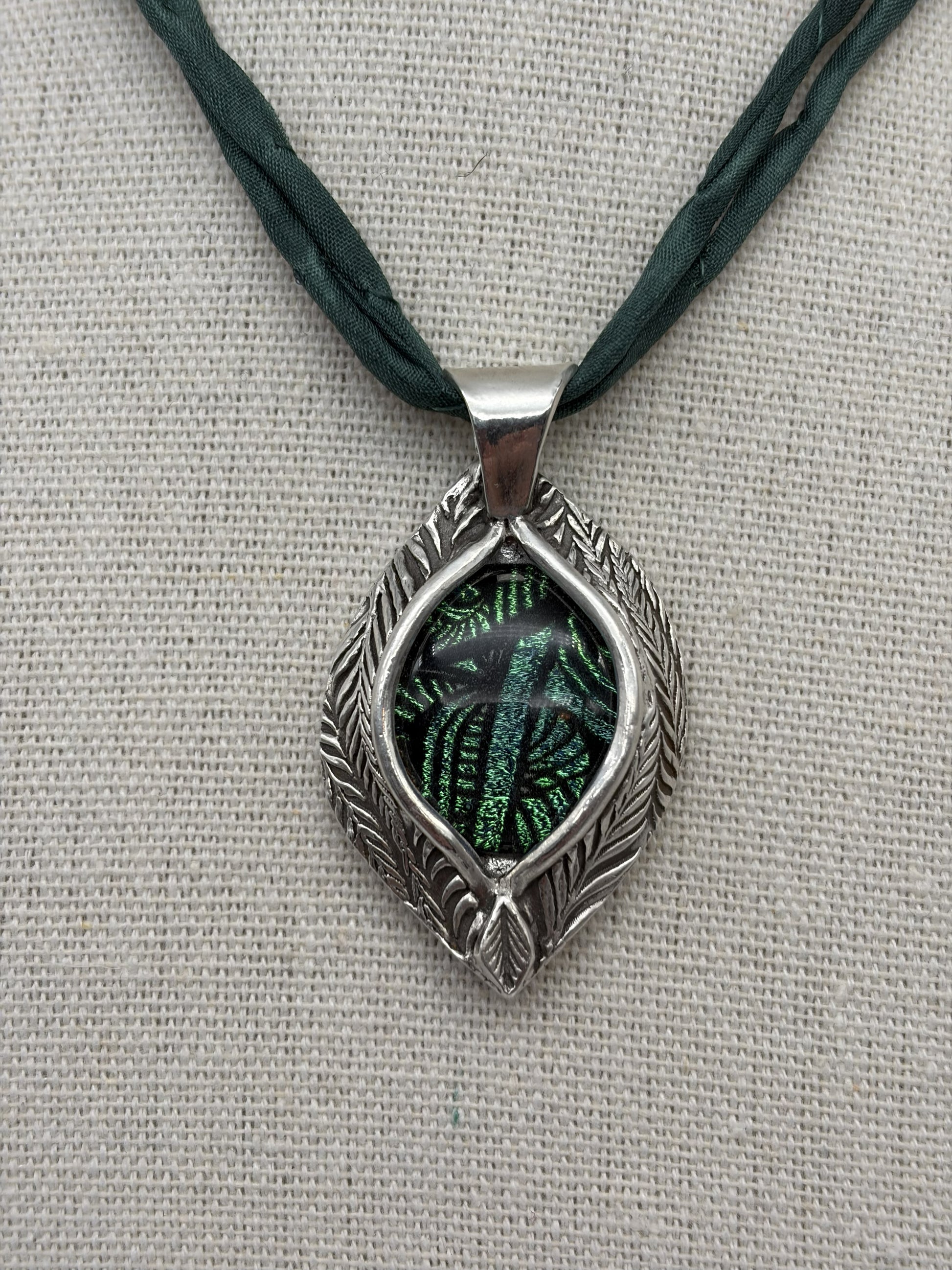 Woodland Whisper Silver Clay Pendant