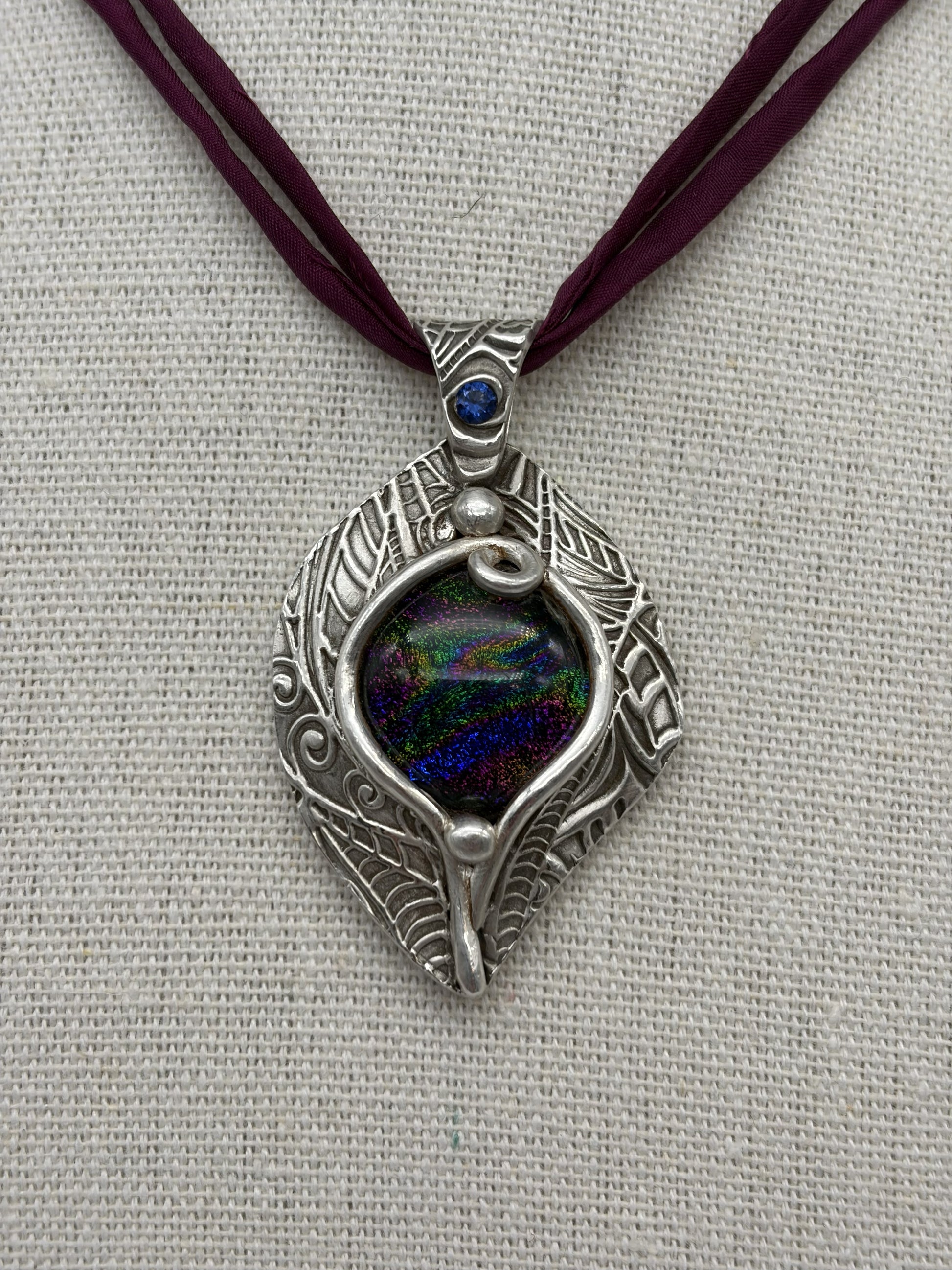 Celestial Earth Silver Clay Pendant
