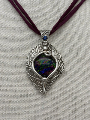 Celestial Earth Silver Clay Pendant